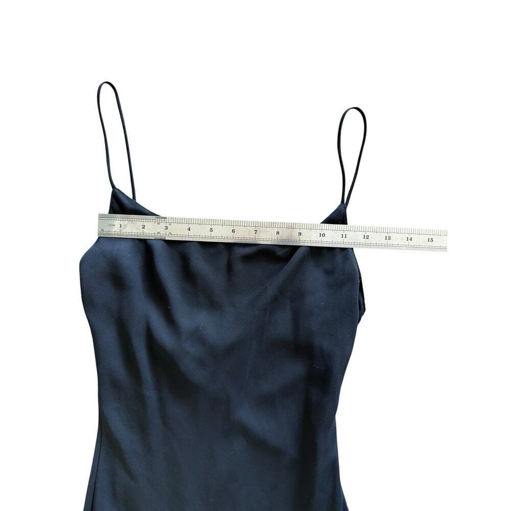 Y2K Geary Roark Kamisato Black Spaghetti Maxi Slip Dress Gown Whimsigoth Grunge - Picture 4 of 11